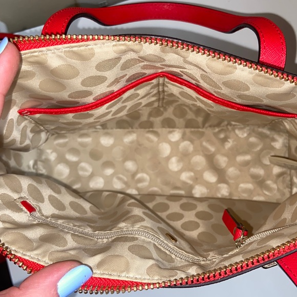 Authentic Kate Spade Red Leather Shoulder bag - Picture 4 of 10